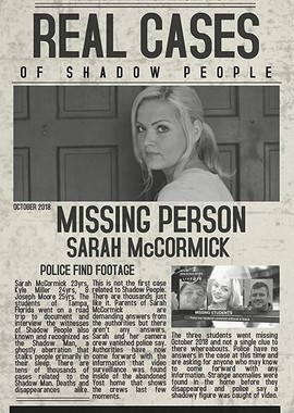 Люди-тени: история исчезновения Сары МакКормик
